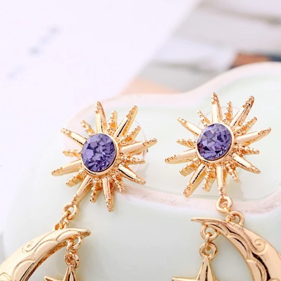 Celestial Crystal Earrings - Picture 3 of 4